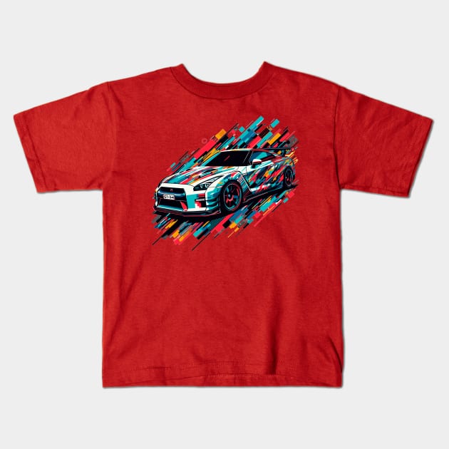 Nissan GTR R34 Kids T-Shirt by Vehicles-Art